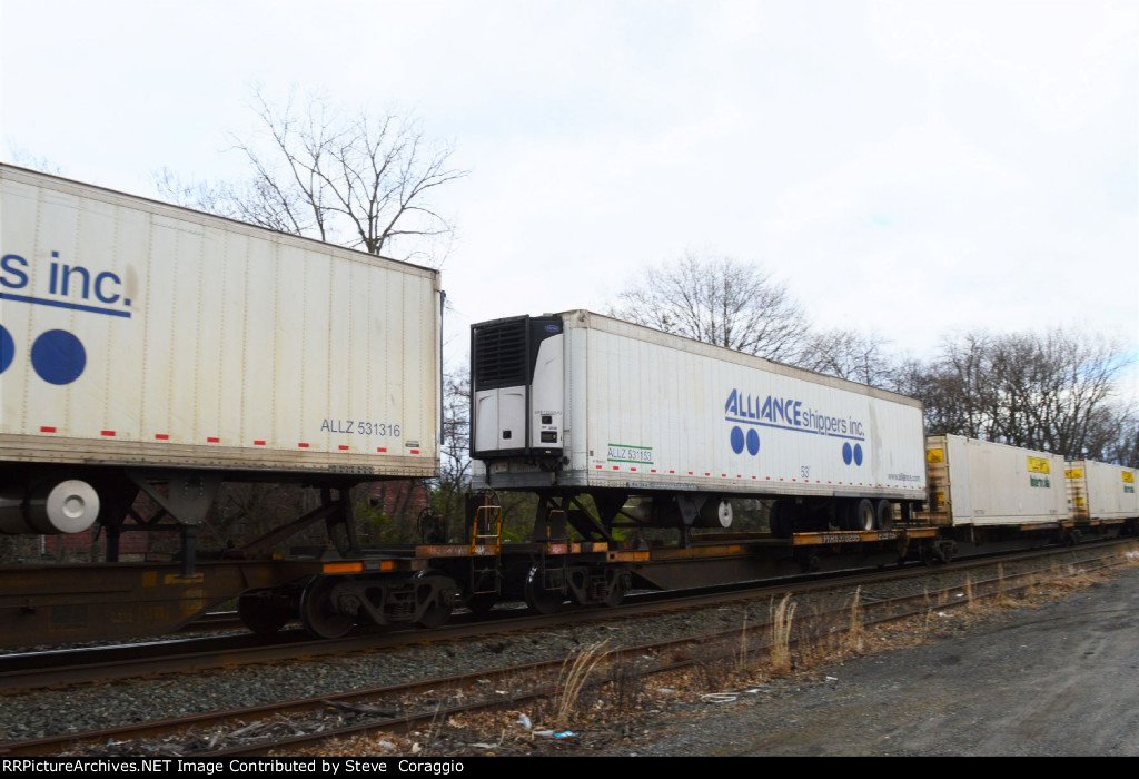 Front To back view of ALLZ 531153 on TTRX 370295. View is east